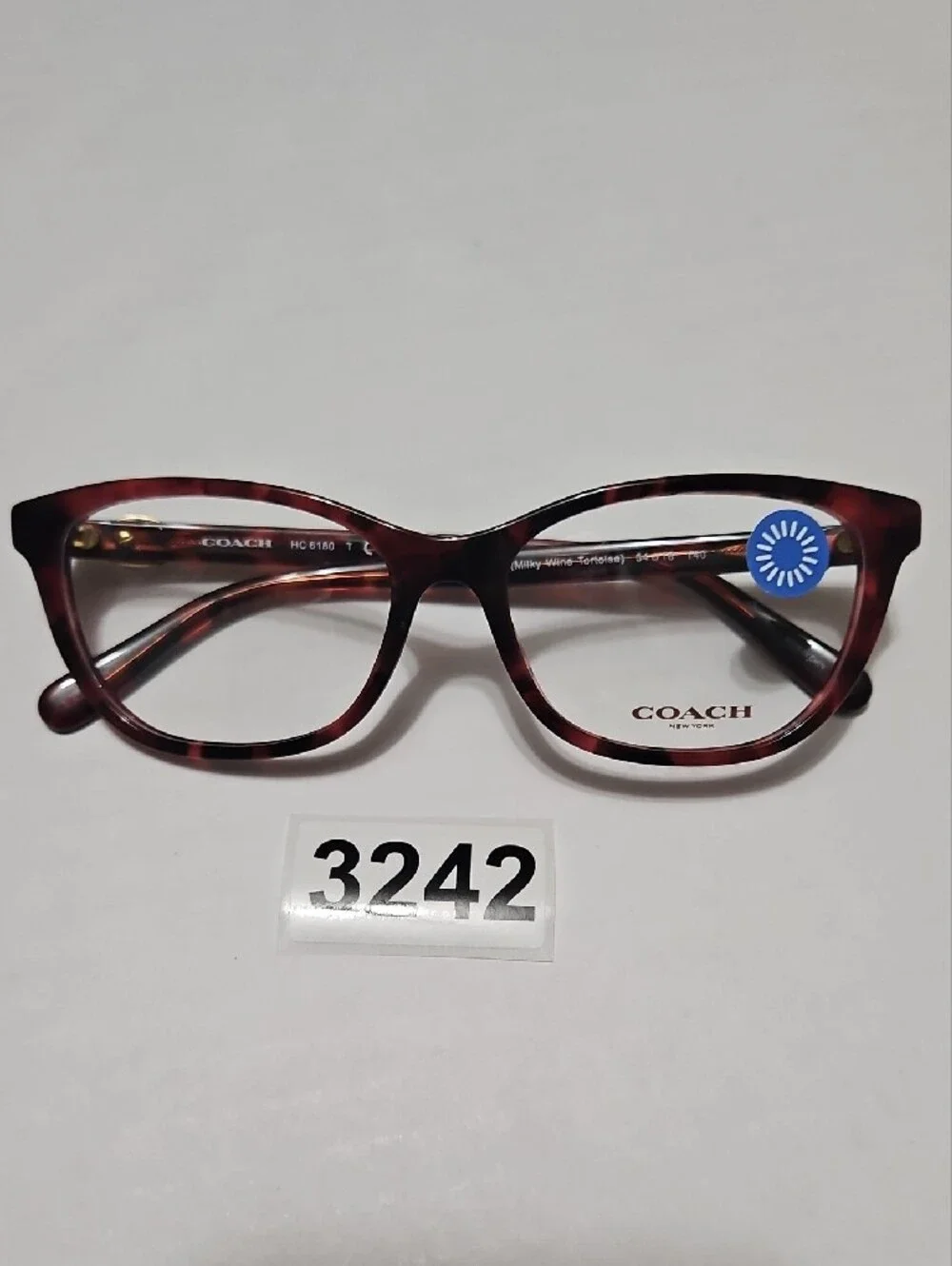 Coach 6180 Milky Wine Tortoise Eyeglasses Frames 5658 54 16 140